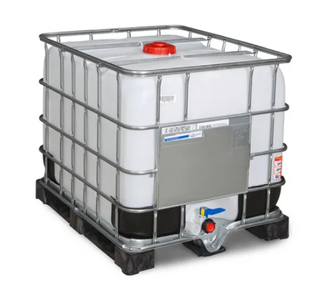 IBC Gefahrgut-Container, PE-Palette, 800 Liter, Öffnung NW150, Auslauf NW50