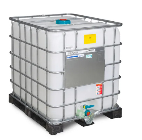 IBC Gefahrgut-Container, Ex-Ausführung, PE-Palette, 1000 Liter, Öffnung NW150, Auslauf NW50
