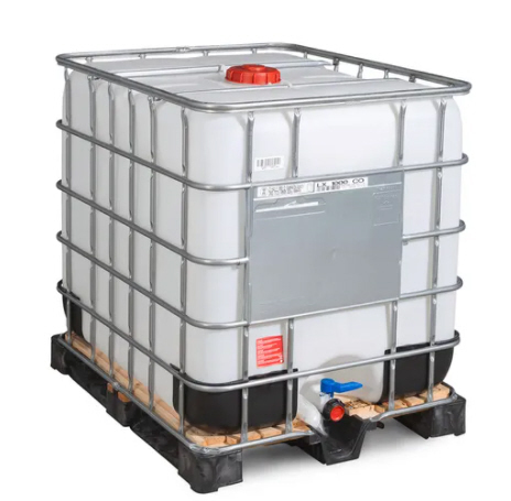IBC Gefahrgut-Container, Holz-Palette, 1000 Liter, Öffnung NW150, Auslauf NW50