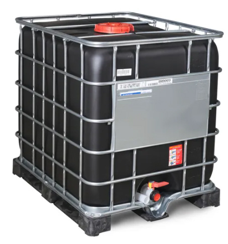 IBC Gefahrgut-Container, UV-Schutz, PE-Palette, 1000 Liter, Öffnung NW225, Auslauf NW50