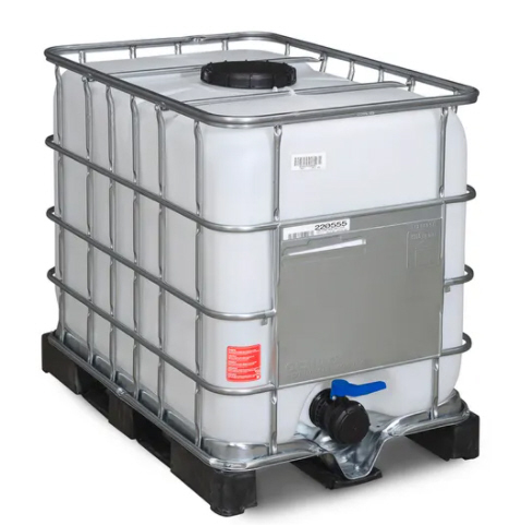 IBC Container, PE-Palette, 600 Liter, Öffnung NW225, Auslauf NW80