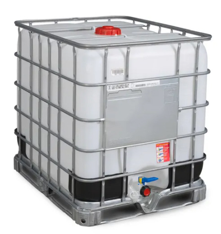 IBC Container, Stahlrahmen-Palette, 1000 Liter, Öffnung NW150, Auslauf NW50