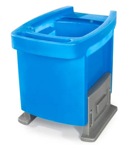 Vorsatzbehälter für IBC-Auffangwannen, höhenverstellbar, mit zwei Füßen